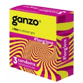 Презервативы с анестетиком для продления удовольствия Ganzo Long Love - 3 шт. - Ganzo - купить с доставкой в Сызрани
