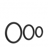 Набор из 3 чёрных колец различного диаметра - Baile - в Сызрани купить с доставкой