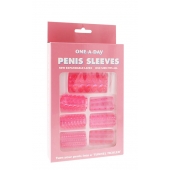 Набор из 7 розовых насадок на пенис ONE-A-DAY PENIS SLEEVES PINK - Seven Creations - в Сызрани купить с доставкой