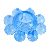 Голубая гелевая насадка-цветок - Toyfa Basic - в Сызрани купить с доставкой