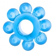 Голубая гелевая насадка-цветок - Toyfa Basic - в Сызрани купить с доставкой