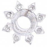 Прозрачное гелевое эрекционное кольцо-звезда - Toyfa Basic - в Сызрани купить с доставкой