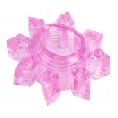 Розовое гелевое эрекционное кольцо-звезда - Toyfa Basic - в Сызрани купить с доставкой