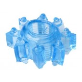 Голубая гелевая насадка-звезда - Toyfa Basic - в Сызрани купить с доставкой