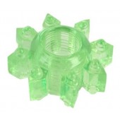 Зеленое эрекционное кольцо-звезда - Toyfa Basic - в Сызрани купить с доставкой