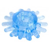 Голубая гелевая насадка с шипиками - Toyfa Basic - в Сызрани купить с доставкой