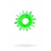 Зеленое эрекционное кольцо-солнце - Toyfa Basic - в Сызрани купить с доставкой