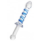 Двусторонний стеклянный фаллоимитатор - 25 см. - Sexus