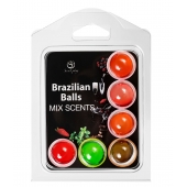 Набор из 6 шариков с ароматизированными массажными маслами Brazilian Balls - Secret Play - купить с доставкой в Сызрани