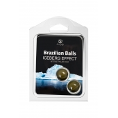 Набор из 2 шариков с массажным маслом Brazilian Balls с ледяным эффектом - Secret Play - купить с доставкой в Сызрани