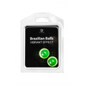 Набор из 2 шариков с массажным маслом Brazilian Balls с эффектом вибрации - Secret Play - купить с доставкой в Сызрани