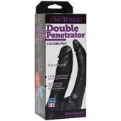 Черная насадка-фаллоимитатор для двойной стимуляции Double Penetrator - 16 см. - Doc Johnson - купить с доставкой в Сызрани