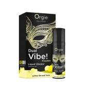 Съедобный жидкий вибратор Dual Vibe! со вкусом лимонного джина с тоником - 15 мл. - ORGIE - купить с доставкой в Сызрани