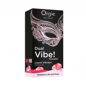 Съедобный жидкий вибратор Dual Vibe! со вкусом клубничного джина с тоником - 15 мл. - ORGIE - купить с доставкой в Сызрани