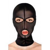 Черная сетчатая маска на голову с отверстиями для глаз и рта - Fetish Tentation - купить с доставкой в Сызрани