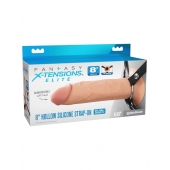 Полый страпон на ремнях 8’’ Hollow Silicone Strap-on - Pipedream - купить с доставкой в Сызрани