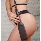 Коричневая кожаная шлепалка «Новичок» - 30 см. - Sitabella - купить с доставкой в Сызрани