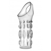 Прозрачная насадка на пенис Stretchy Studded Penis Sleeve Ring - Blush Novelties - в Сызрани купить с доставкой