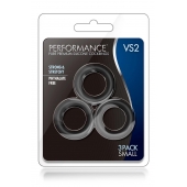 Набор из 3 черных эрекционных колец Black Small Penis Rings - Blush Novelties - в Сызрани купить с доставкой