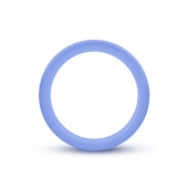 Голубое люминесцентное кольцо Silicone Glo Cock Ring - Blush Novelties - в Сызрани купить с доставкой