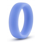Голубое люминесцентное кольцо Silicone Glo Cock Ring - Blush Novelties - в Сызрани купить с доставкой