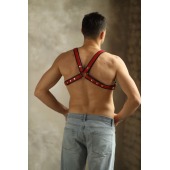 Черно-красная мужская портупея Black-Red - БДСМ Арсенал - купить с доставкой в Сызрани