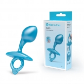 Голубая анальная пробка для массажа простаты Bulb Silicone Prostate Plug - 10,7 см. - b-Vibe - в Сызрани купить с доставкой