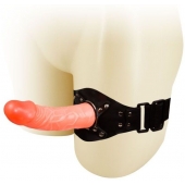 Телесный фаллос с креплением на ногу - 17 см. - Baile - купить с доставкой в Сызрани