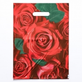 Пакет с цветочным принтом и вырубной ручкой (30х40 см) - Сима-Ленд - купить с доставкой в Сызрани