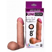 Фаллическая насадка для страпона UNICOCK 8  - 20 см. - LOVETOY (А-Полимер) - купить с доставкой в Сызрани