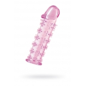 Розовая насадка на пенис с шипами - 12,5 см. - A-toys - в Сызрани купить с доставкой