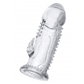 Прозрачная насадка на пенис с шипиками и коготком - 13,5 см. - A-toys - в Сызрани купить с доставкой