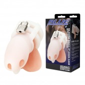Белая клетка для пениса Silicone Small 2 in Cock Cage With Ball Divider - BlueLine - купить с доставкой в Сызрани