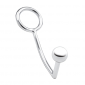 Кольцо на пенис с анальным стимулятором Stainless Steel Anal Hook   Cock Ring - BlueLine - в Сызрани купить с доставкой
