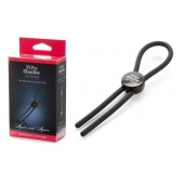 Тёмно-серое эрекционное кольцо с зажимом Again and Again Adjustable Cock Ring - Fifty Shades of Grey - в Сызрани купить с доставкой