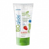 Гель-смазка на водной основе с ароматом клубники BioGlide - 80 мл. - Joy Division - купить с доставкой в Сызрани