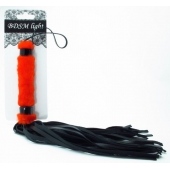 Нежная плеть с красным мехом BDSM Light - 43 см. - БДСМ Арсенал - купить с доставкой в Сызрани
