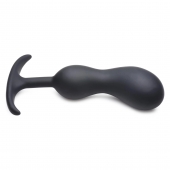 Черный массажер простаты с утяжелителями Premium Silicone Weighted Prostate Plug Large - 18,8 см. - XR Brands - в Сызрани купить с доставкой