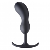 Черный массажер простаты с утяжелителями Premium Silicone Weighted Prostate Plug Large - 18,8 см. - XR Brands - в Сызрани купить с доставкой