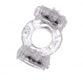 Прозрачное виброкольцо с двумя вибропульками - Toyfa Basic - в Сызрани купить с доставкой