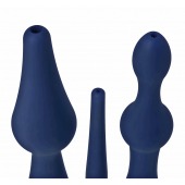 Набор из 3 универсальных насадок для анального душа Universal 3 Piece Silicone Enema Attachment Set - XR Brands - купить с доставкой в Сызрани