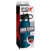 Смуглый мастурбатор-вагина в синей колбе F*ck Flask - Pipedream - в Сызрани купить с доставкой