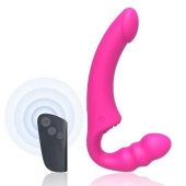 Розовый безремневой страпон Straples Strap-On Dildo - Erokay - купить с доставкой в Сызрани