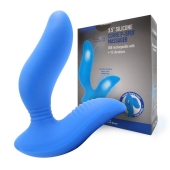 Синий вибромассажер простаты 3,5’’ Curve P-spot Massager - 12 см. - Erokay - в Сызрани купить с доставкой