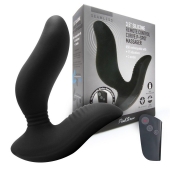 Черный вибромассажер простаты 3,5’’ Remote Control Curve P-spot Massager - 12 см. - Erokay - в Сызрани купить с доставкой