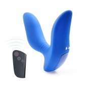 Синий вибромассажер простаты 3,5’’ Remote Control Curve P-spot Massager - 12 см. - Erokay - в Сызрани купить с доставкой