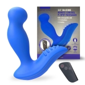 Синий вибромассажер простаты 3,5’’ Remote Control P-spot Massager - 12,5 см. - Erokay - в Сызрани купить с доставкой