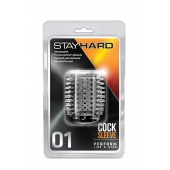 Прозрачная насадка с шипами STAY HARD COCK SLEEVE 01 CLEAR - Blush Novelties - в Сызрани купить с доставкой
