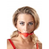Силиконовый кляп-шар на чёрных ремешках Red Gag silicone - Orion - купить с доставкой в Сызрани