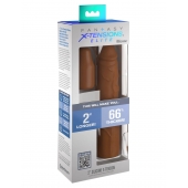 Коричневая насадка на член 2  Silicone X-tension - 20,3 см. - Pipedream - в Сызрани купить с доставкой